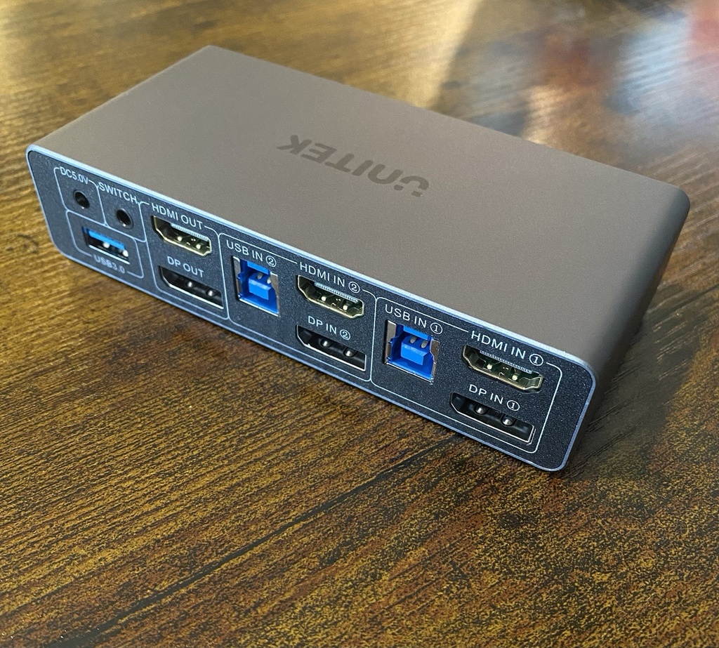 [ACC-UNITEK-KVM202B] KVM Switch Unitek SJW-KM202B - USB 3.0 HDMI 2 IN 2 OUT (Nuevo)